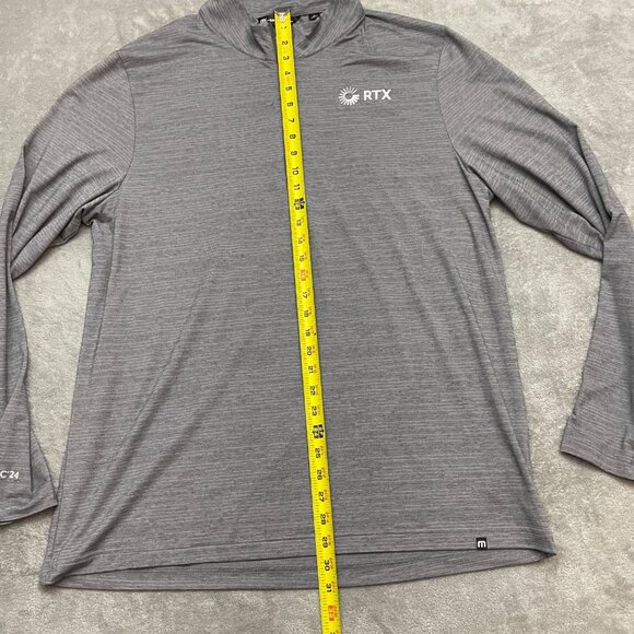 Travis Mathew Shirt Mens XL Lightweight 1/4 Zip Pullover Heather Gray Golf - Picture 4 of 9